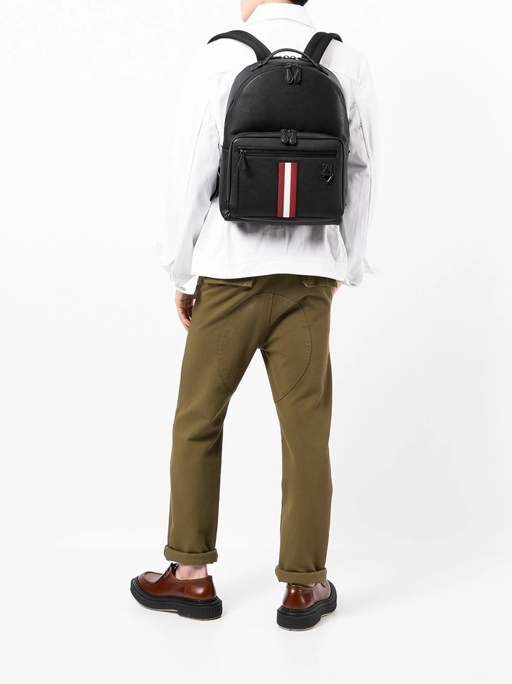 Vendre-Réclame Bally Sac à dos à triple rayures signature sacs à dos homme 4 Bally sac à dos à triple rayures signature