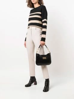 Bally sac porté épaule en cuir à plaque logo