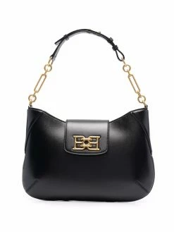 Bally sac porté épaule en cuir à plaque logo