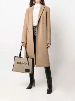 Bally sac à main bicolore à logo imprimé