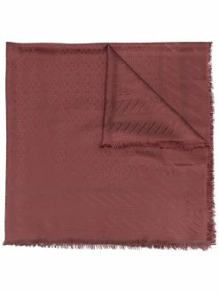 Bally écharpe frangée à motif monogrammé