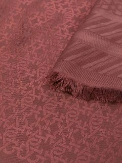 Bally écharpe frangée à motif monogrammé