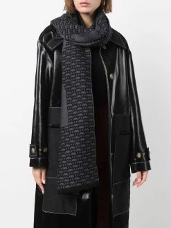 Bally écharpe à motif monogrammé