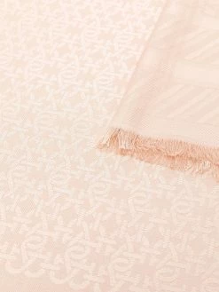 Bally écharpe frangée à motif monogrammé