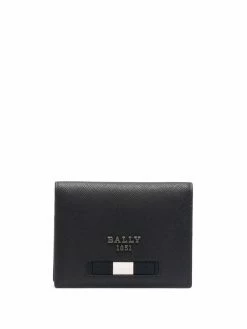 Bally portefeuille pliant en cuir texturé
