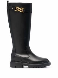 Bally bottes en cuir à plaque logo
