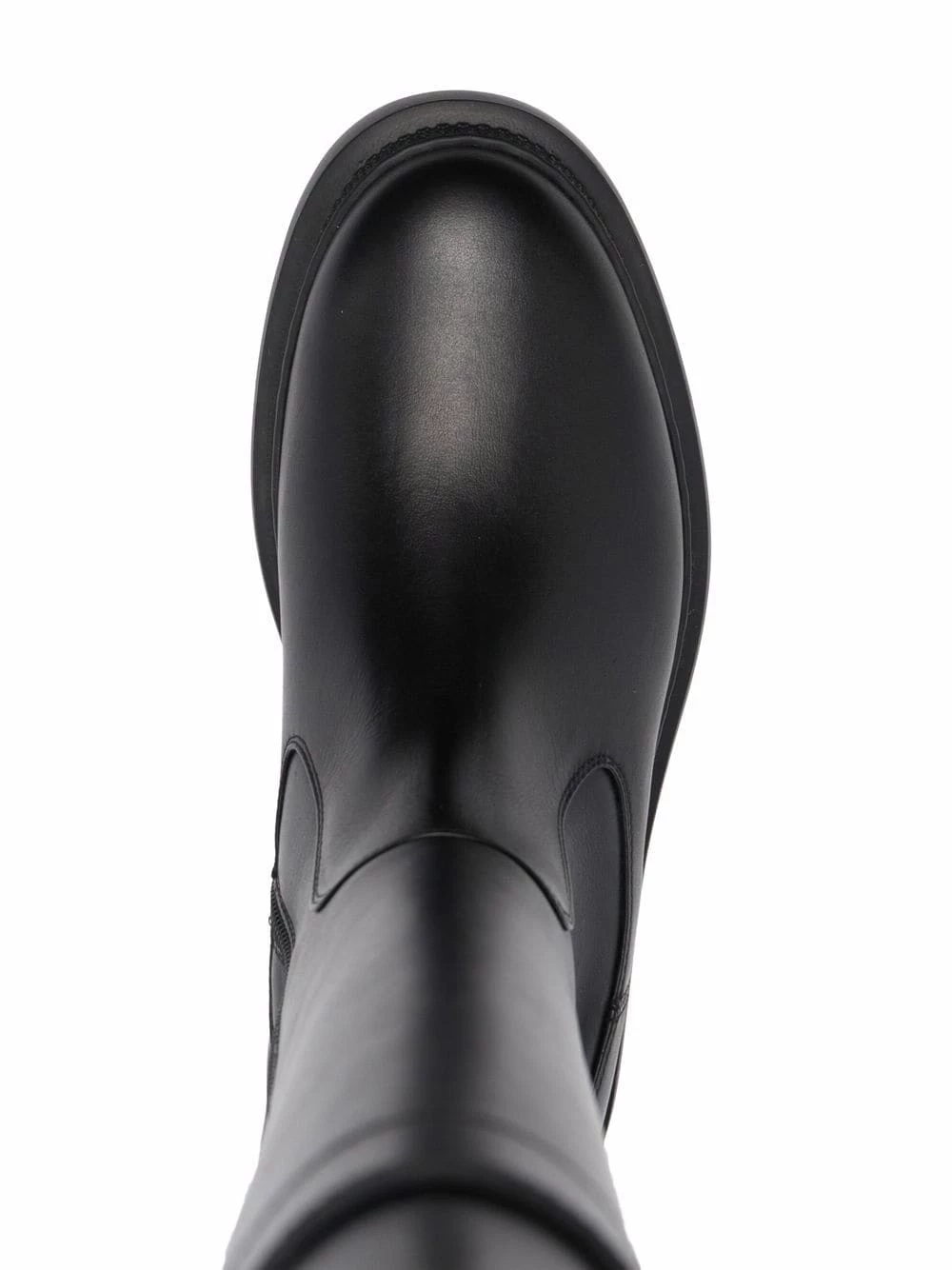 Bally Marchandise de première qualité Bottes en cuir à plaque logo femme 6 Bally bottes en cuir à plaque logo