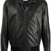 Bally veste en cuir à fermeture zippée