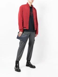 Bally pochette en cuir à logo embossé