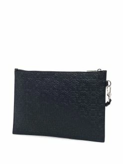 Bally pochette en cuir à logo embossé