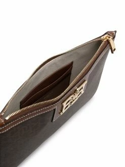 Bally pochette en cuir à motif monogrammé