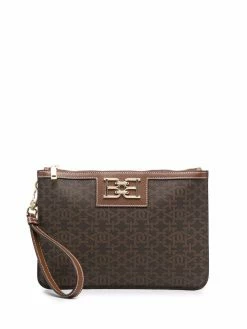 Bally pochette en cuir à motif monogrammé