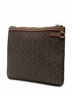 Bally pochette en cuir à motif monogrammé