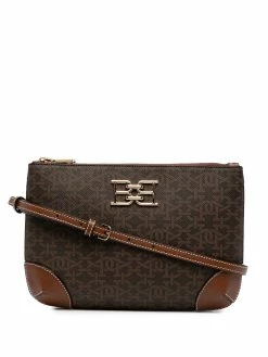 Bally sac à bandoulière en cuir à imprimé monogrammé