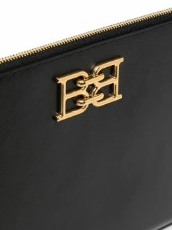 Bally pochette en cuir à plaque logo