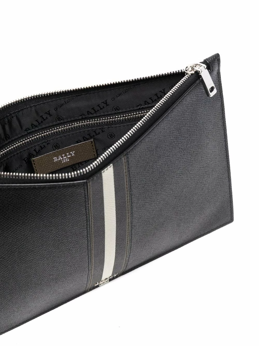 Bally Pochette Benery en cuir à rayures Soldes En Ligne pochettes & minaudières homme 7 Bally pochette Benery en cuir à rayures