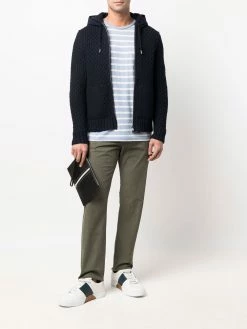 Bally pochette Benery en cuir à rayures