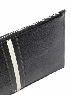 Bally Pochette Benery en cuir à rayures Soldes En Ligne pochettes & minaudières homme 10 Bally pochette Benery en cuir à rayures