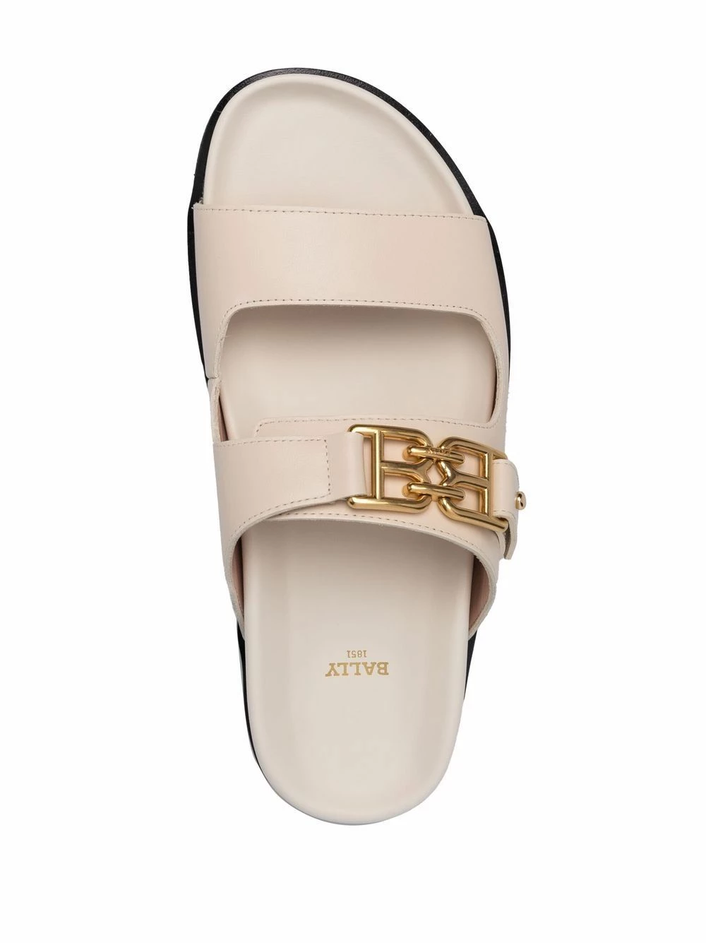 Bally Produit de première qualité Claquettes en cuir à plaque logo tongs & claquettes femme 6 Bally claquettes en cuir à plaque logo